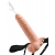 Телесный полый страпон с имитацией эякуляции 7.5  Hollow Squirting Strap-On with Balls Flesh - 21,6 см. - Pipedream - купить с доставкой в Южно-Сахалинске