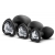 Набор из 3 черных пробок с прозрачным кристаллом-сердечком Bling Plugs Training Kit - Blush Novelties - купить с доставкой в Южно-Сахалинске
