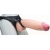 Телесный реалистичный фаллоимитатор на черных трусиках Real Big Strap-On - 34,5 см. - LOVETOY (А-Полимер) - купить с доставкой в Южно-Сахалинске