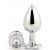 Серебристая анальная втулка с прозрачным кристаллом - 7,1 см. - Dream Toys - купить с доставкой в Южно-Сахалинске