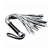 Серебристая плетка Struggle My Flogger с черной ручкой - 45 см. - Lovetoy - купить с доставкой в Южно-Сахалинске