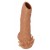 Телесная насадка с усиками и открытой головкой Nude Sleeve M - 12 см. - KOKOS - в Южно-Сахалинске купить с доставкой