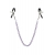 Зажимы для сосков с фиолетовой цепочкой Sweet Caress Nipple Chain - Sweet Caress - купить с доставкой в Южно-Сахалинске