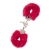 Металлические наручники с красной меховой опушкой METAL HANDCUFF WITH PLUSH RED - Dream Toys - купить с доставкой в Южно-Сахалинске