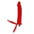 Красная насадка на пенис для двойного проникновения - 19 см. - ToyFa - купить с доставкой в Южно-Сахалинске