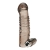 Дымчатая насадка на пенис с вибрацией  Vibrating Penis Enhancing Sleeve Extension - 13,3 см. - BlueLine - в Южно-Сахалинске купить с доставкой