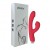 Красный силиконовый вибратор-кролик с вакуумным клиторальным отростком - 20,5 см. - Secwell