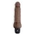 Коричневый вибратор с клиторальным выступом 7  Realistic Vibrator - 21,5 см. - PowerCocks
