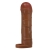 Коричневая насадка-удлинитель на пенис Bunion - 16,5 см. - Baile - в Южно-Сахалинске купить с доставкой