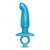 Голубая анальная пробка для массажа простаты Hither Silicone Prostate Plug - 14,3 см. - b-Vibe - в Южно-Сахалинске купить с доставкой