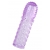 Фиолетовая рельефная насадка на пенис - 13,5 см. - A-toys - в Южно-Сахалинске купить с доставкой