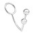 Кольцо на пенис с анальным стимулятором Two Bead Stainless Steel Anal Hook   Cock Ring - BlueLine - в Южно-Сахалинске купить с доставкой