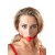Силиконовый кляп-шар на чёрных ремешках Red Gag silicone - Orion - купить с доставкой в Южно-Сахалинске