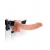 Телесный полый страпон с вибрацией Vibrating Hollow Strap-On with Balls - 24 см. - Pipedream - купить с доставкой в Южно-Сахалинске