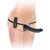 Черный страпон с вагинальной пробкой Deluxe Vibrating Penetrix Strap-On - 19 см. - Pipedream - купить с доставкой в Южно-Сахалинске