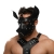Черная кожаная маска «Собака» - Crazy Handmade - купить с доставкой в Южно-Сахалинске