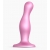Розовая насадка Strap-On-Me Dildo Plug Curvy size M - Strap-on-me - купить с доставкой в Южно-Сахалинске