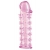 Гелевая розовая насадка на фаллос с шипами - 12 см. - Toyfa Basic - в Южно-Сахалинске купить с доставкой