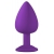Большая фиолетовая анальная пробка Emotions Cutie Large с голубым кристаллом - 10 см. - Lola Games - купить с доставкой в Южно-Сахалинске