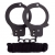 Чёрные наручники из листового металла в комплекте с веревкой BONDX METAL CUFFS LOVE ROPE SET - Dream Toys - купить с доставкой в Южно-Сахалинске