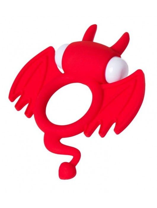 Красное эрекционное кольцо на пенис JOS COCKY DEVIL - JOS - в Южно-Сахалинске купить с доставкой