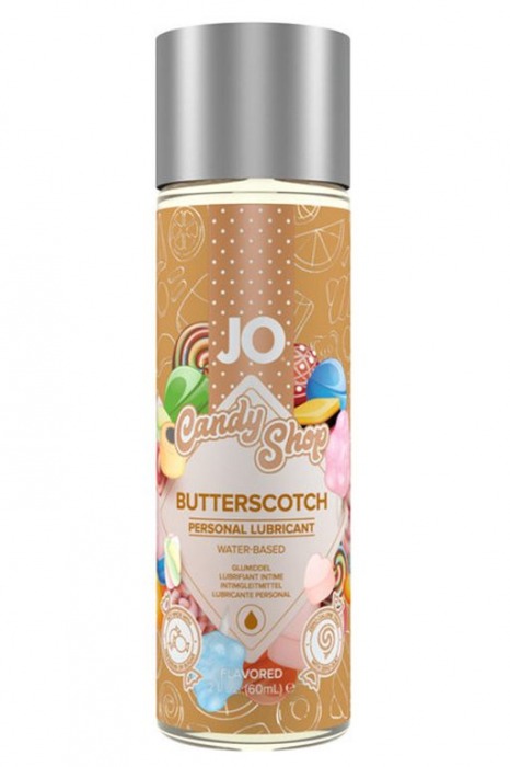 Смазка на водной основе Candy Shop Butterscotch с ароматом ирисок - 60 мл. - System JO - купить с доставкой в Южно-Сахалинске
