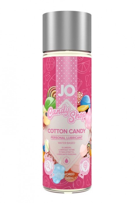 Смазка на водной основе Candy Shop Cotton Candy с ароматом сладкой ваты - 60 мл. - System JO - купить с доставкой в Южно-Сахалинске