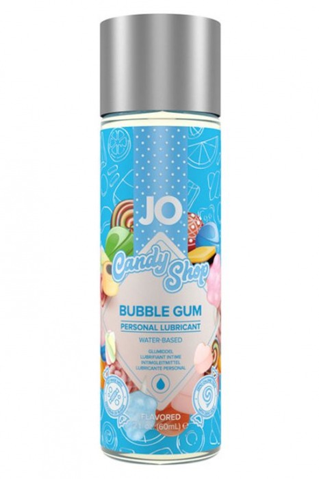 Смазка на водной основе Candy Shop Bubblegum с ароматом жвачки - 60 мл. - System JO - купить с доставкой в Южно-Сахалинске
