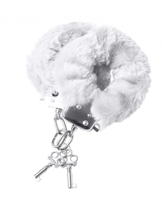 Наручники с белой меховой опушкой - ToyFa - купить с доставкой в Южно-Сахалинске