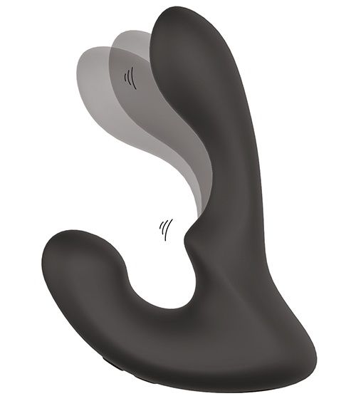 Чёрный массажер простаты с 2 моторами BOOTY ROCKER - Dream Toys - в Южно-Сахалинске купить с доставкой
