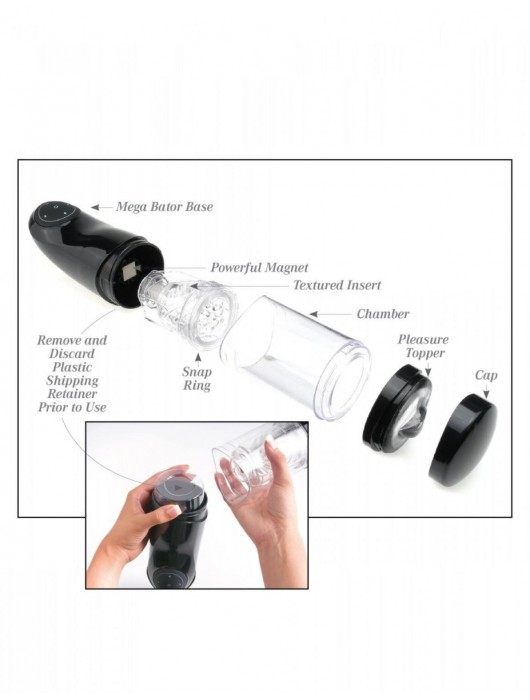 Автоматический мастурбатор-ротик с подсветкой Mega-Bator Mouth - Pipedream - в Южно-Сахалинске купить с доставкой