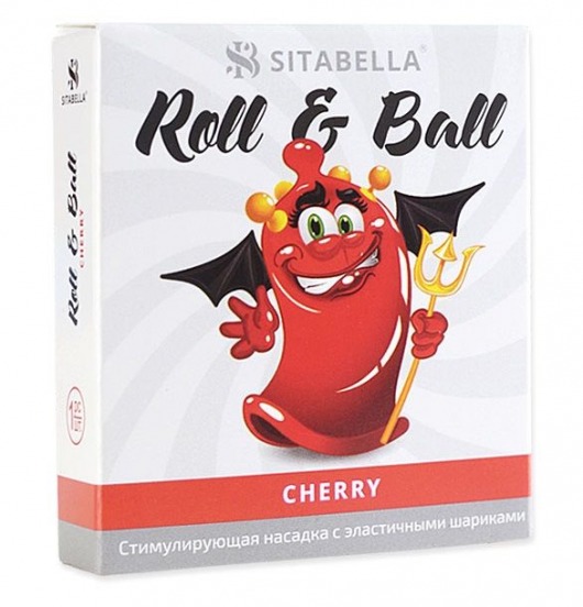 Стимулирующий презерватив-насадка Roll   Ball Cherry - Sitabella - купить с доставкой в Южно-Сахалинске