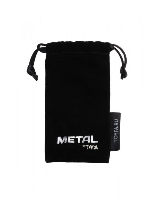 Серебристая коническая анальная пробка с красным кристаллом - 8 см. - ToyFa - купить с доставкой в Южно-Сахалинске