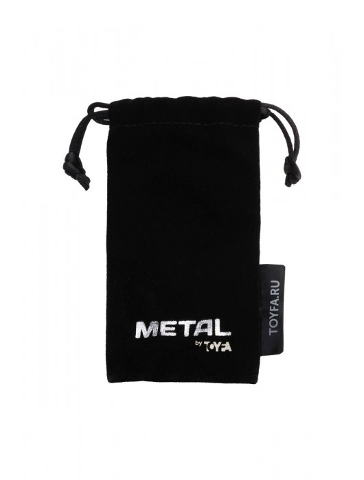 Серебристая коническая анальная пробка с красным кристаллом-сердечком - 7 см. - ToyFa - купить с доставкой в Южно-Сахалинске