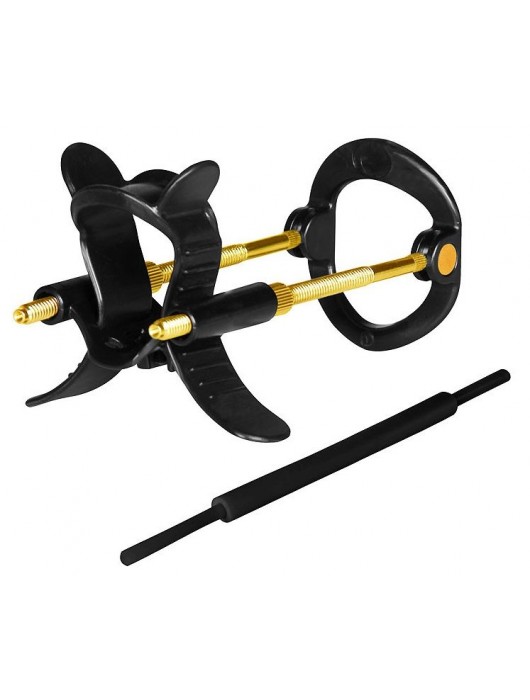 Черно-золотистый экстендер для пениса Sex Expert - Sex Expert - в Южно-Сахалинске купить с доставкой