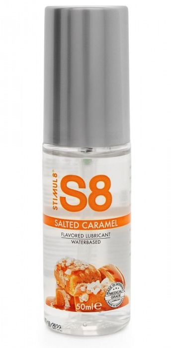 Лубрикант S8 Flavored Lube со вкусом солёной карамели - 50 мл. - Stimul8 - купить с доставкой в Южно-Сахалинске