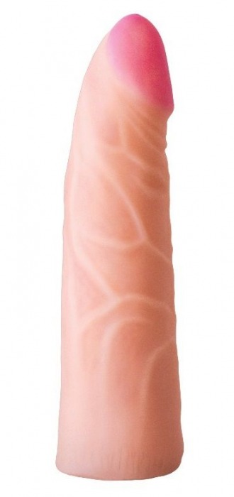 Фаллическая насадка на трусики харнесс - 17,5 см. - LOVETOY (А-Полимер) - купить с доставкой в Южно-Сахалинске