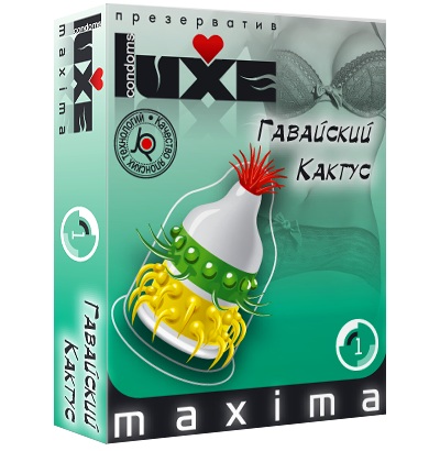 Презерватив LUXE Maxima  Гавайский Кактус  - 1 шт. - Luxe - купить с доставкой в Южно-Сахалинске