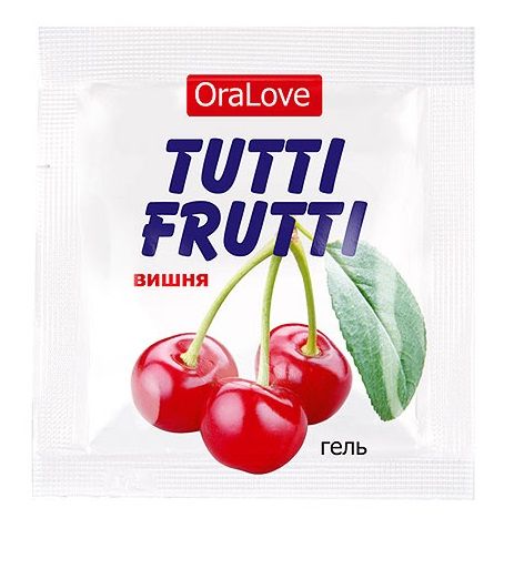 Пробник гель-смазки Tutti-frutti с вишнёвым вкусом - 4 гр. - Биоритм - купить с доставкой в Южно-Сахалинске