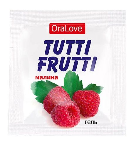 Пробник гель-смазки Tutti-frutti с малиновым вкусом - 4 гр. - Биоритм - купить с доставкой в Южно-Сахалинске