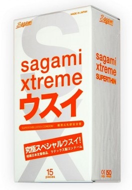 Ультратонкие презервативы Sagami Xtreme SUPERTHIN - 15 шт. - Sagami - купить с доставкой в Южно-Сахалинске