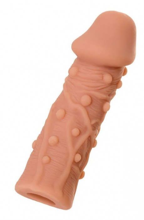 Телесная реалистичная насадка KOKOS Extreme Sleeve 06 с дополнительной стимуляцией - 12,7 см. - KOKOS - в Южно-Сахалинске купить с доставкой