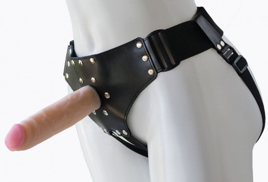 Женский мягкий пояс с насадкой Classic lux-ГЕРЦОГ - 18,2 см. - LOVETOY (А-Полимер) - купить с доставкой в Южно-Сахалинске