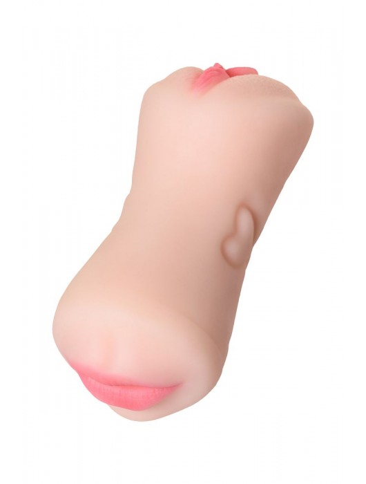 Телесный двусторонний мастурбатор Pretty Mouth - ротик и вагина - ToyFa - в Южно-Сахалинске купить с доставкой