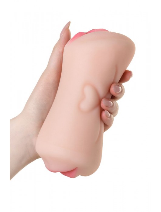 Телесный двусторонний мастурбатор Pretty Mouth - ротик и вагина - ToyFa - в Южно-Сахалинске купить с доставкой