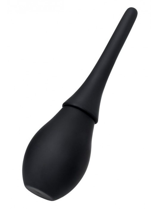 Черный силиконовый анальный душ A-toys с гладким наконечником - A-toys - купить с доставкой в Южно-Сахалинске