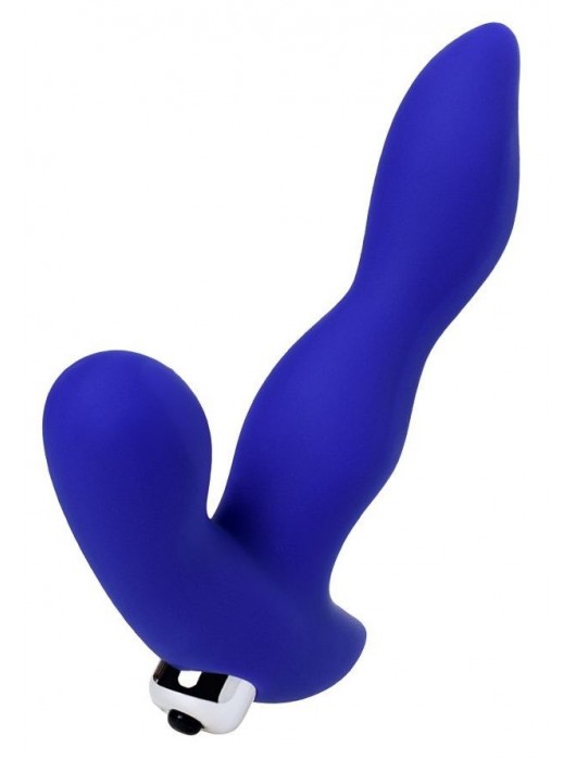 Синий силиконовый вибростимулятор простаты Stroman - 14,5 см. - ToyFa - в Южно-Сахалинске купить с доставкой