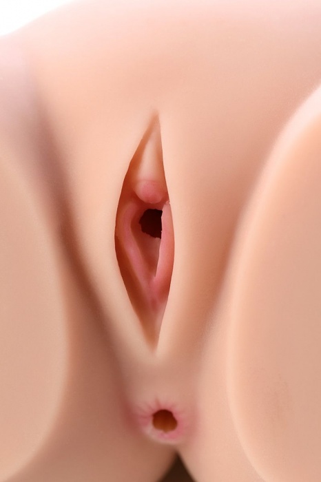 Мастурбатор-полуторс Cherry с вибрацией и двумя любовными тоннелями - KOKOS - в Южно-Сахалинске купить с доставкой