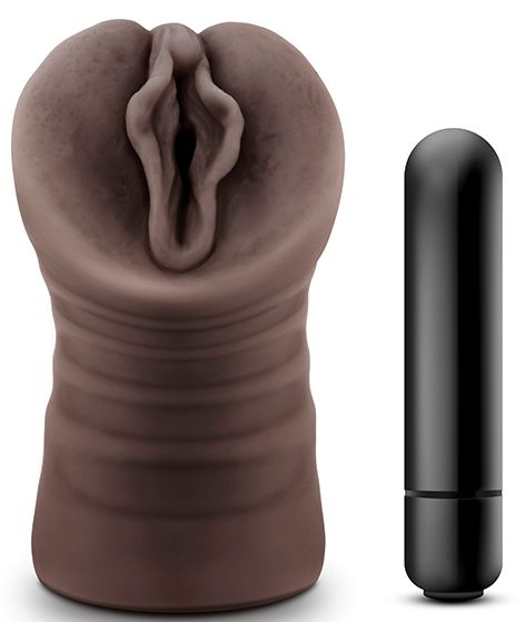 Коричневый мастурбатор-вагина Alexis - Blush Novelties - в Южно-Сахалинске купить с доставкой