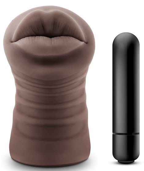 Коричневый мастурбатор-ротик Renee - Blush Novelties - в Южно-Сахалинске купить с доставкой